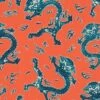 BARBARA Home Tapete China Drachen Orange Blau 527957 -Tapetenqualität Barbara Schoeneberger Tapete China Drachen orang 4