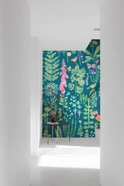 Digitaldruck Blumen Gräser Blau Grün Rosa ML1902 -Tapetenqualität Digitaldruck Blumen Graeser Blau Gruen Rosa ML1902 63217707