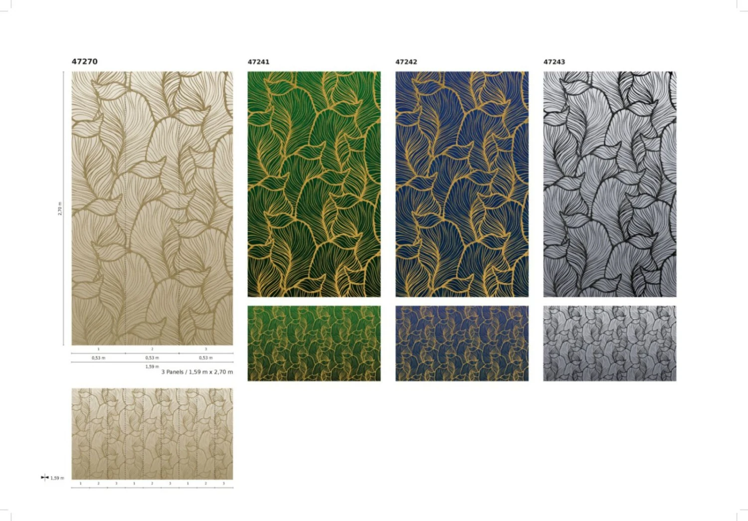 Fototapete Vlies Grafisch Blätter Floral Grün Blau 47241 5 Fototapete Vlies Grafisch Blätter Floral Grün Blau 47241 – Bild 3