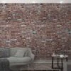 Fototapete Vlies Mauer Backsteine Rot-braun Blau 47254 -Tapetenqualität Fototapete Vlies Mauer Backsteine rot braun blau 47254 63210705 1