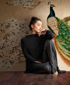 A.S. Creation Fototapeten Baum Pfau Floral Beige Braun Grün 38236-1