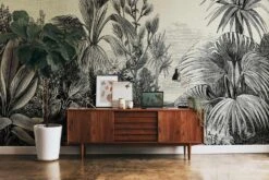 A.S. Creation Fototapeten Dschungel Pflanzen Sumpf Schwarz 38235-1