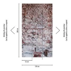 A.S. Creation Fototapeten Vintage Backstein-Mauer Grau Rot 38335-1 -Tapetenqualität Fototapeten Vintage Backstein Mauer grau rot 38335 1 63209688 2