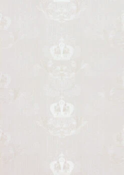 Glööckler Tapete Vlies Krone Barock Weiß Glanz 54857