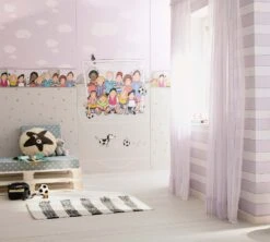 Kindertapete Breite Streifen Rosa Weiß Jonas Kötz 31103 -Tapetenqualität Kindertapete Breite Streifen rosa weiss Jonas Koetz 31103 192143 2
