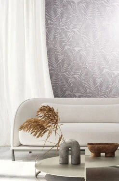 Marburg Vliestapete Weiß Silber Farne 34001