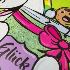 Pummeleinhorn Wandbild Einhorn Bild Glitzer Glück | 50x50cm -Tapetenqualität Pummeleinhorn Wandbild Einhorn Bild Glitzer Glueck 50x50cm 182754 2