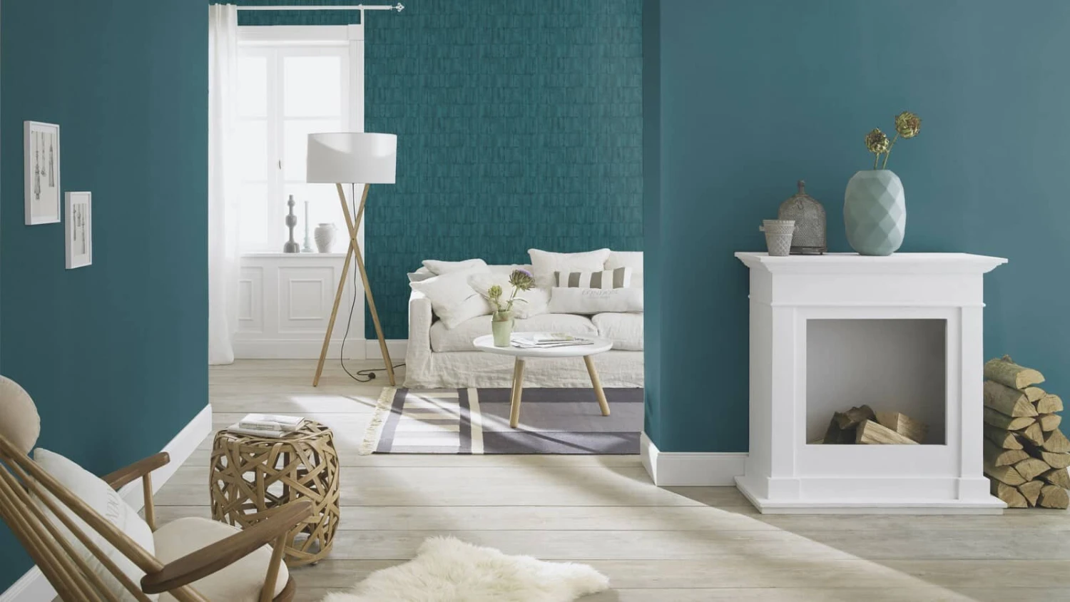 Tapete Barbara Home Collection Einfarbig Meliert Petrol 3 Tapete Barbara Home Collection Einfarbig Meliert Petrol