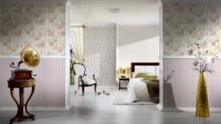 A.S. Creation Tapete Vlies Streifen Mit Blumen Creme-beige 30446-1 -Tapetenqualität Tapete Floral creme gruen AS Romantica 30446 1 1 1