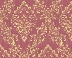 Tapete Textil Barock Hellrot Gold Architects Paper 30659-6