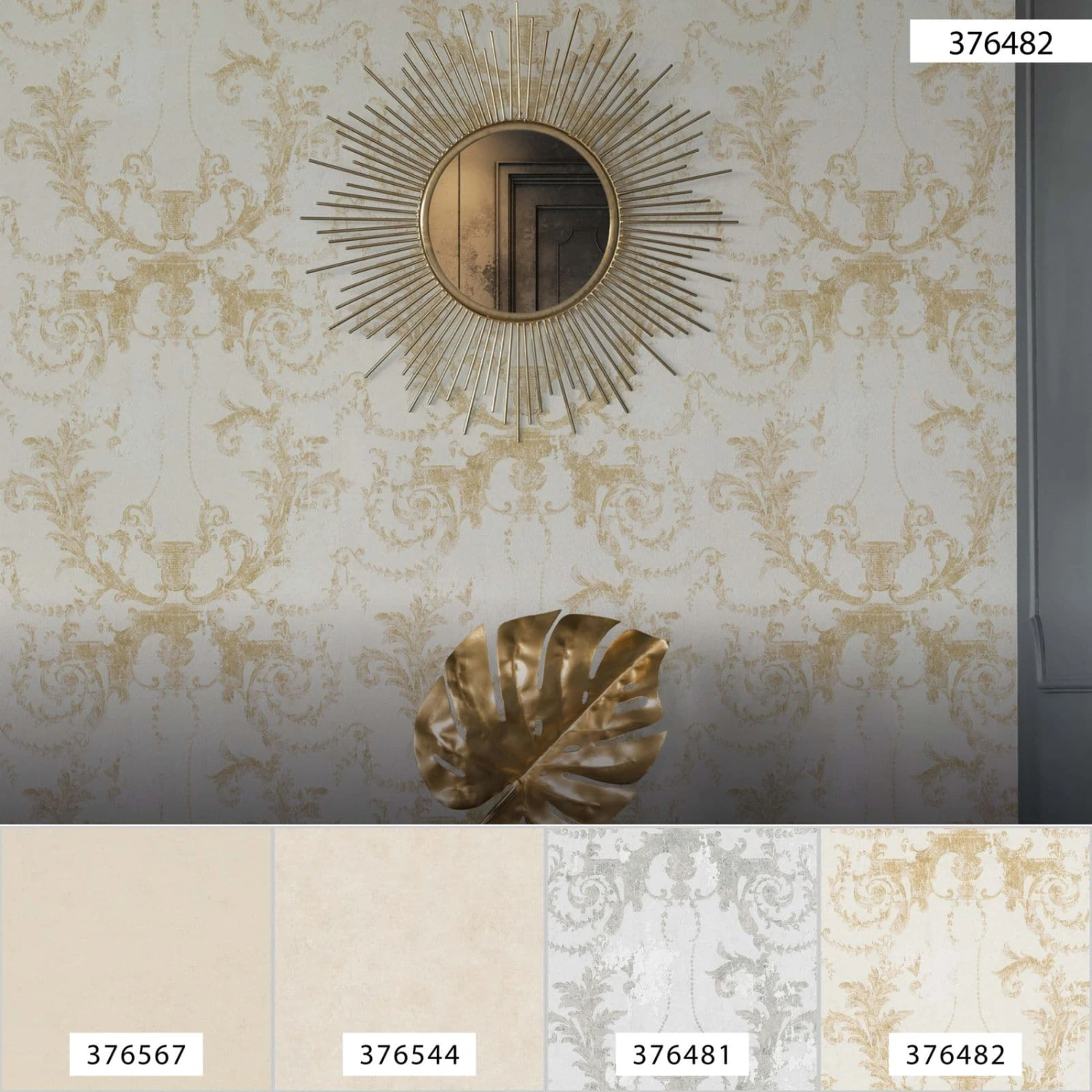 A.S. Creation Tapete Vlies Barock Beige Gold AS Creation 37648-3 5 A.S. Creation Tapete Vlies Barock Beige Gold AS Creation 37648-3 – Bild 3