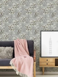 A.S. Creation Tapete Vlies Blätter-Muster Weiß Grau Orange 37534-3 -Tapetenqualität Tapete Vlies Blaetter Muster weiss grau orange 37534 3 63204382 1