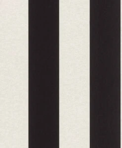 Tapete Vlies Block-Gestreift Glitzer Schwarz Weiß 361727