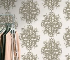 Tapete Vlies Elle Ornament Beige Glitzer 10154-02