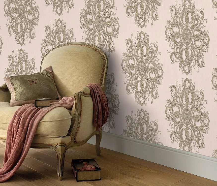 Tapete Vlies Elle Ornament Rosa Glitzer 10154-05 3 Tapete Vlies Elle Ornament Rosa Glitzer 10154-05