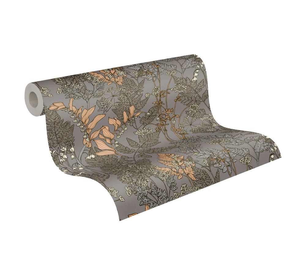 Tapete Vlies Floral Blumen Braun Grau Beige 37751-9 3 Tapete Vlies Floral Blumen Braun Grau Beige 37751-9