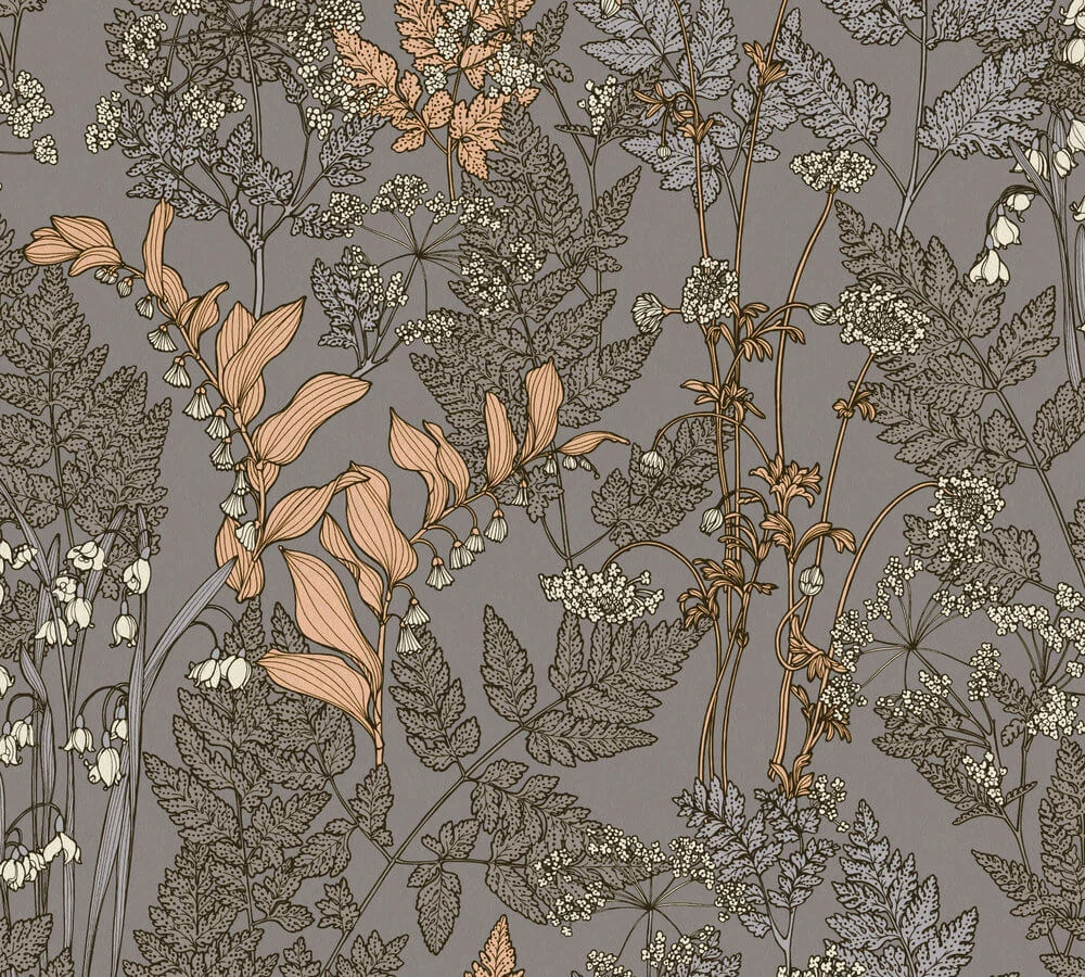 Tapete Vlies Floral Blumen Braun Grau Beige 37751-9 4 Tapete Vlies Floral Blumen Braun Grau Beige 37751-9 – Bild 2