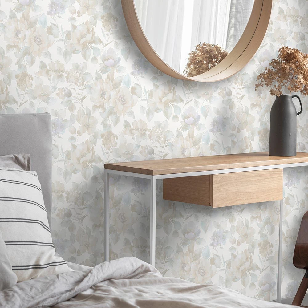 Tapete Vlies Floral Blumen Creme Beige Violet 10250-09 4 Tapete Vlies Floral Blumen Creme Beige Violet 10250-09 – Bild 2