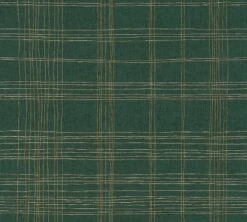 Tapete Vlies Kariert Dunkelgrün Gold Metallic 37919-3