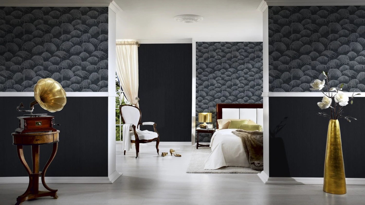 Tapete Vlies Natur Schwarz Grau Tessuto 96198-4 4 Tapete Vlies Natur Schwarz Grau Tessuto 96198-4 – Bild 2