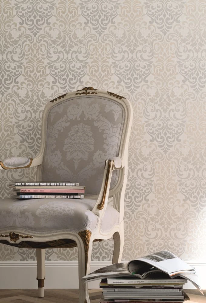 Tapete Vlies Barock Hellgrau Metallic Marburg 58211 4 Tapete Vlies Barock Hellgrau Metallic Marburg 58211 – Bild 2