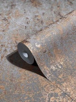 Tapete Vlies Patina Braun Kupfer Metallic 31644