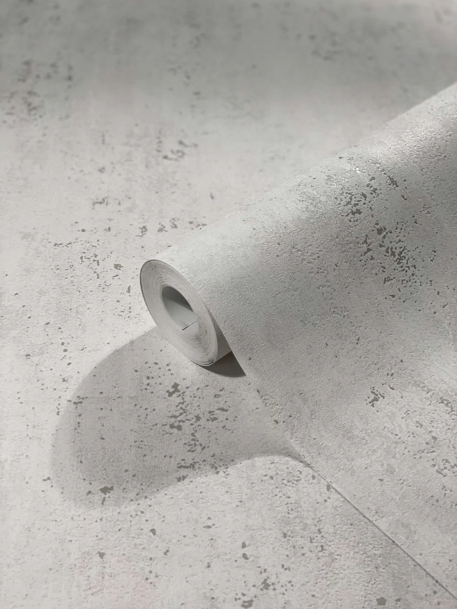 Tapete Vlies Putz-Optik Metallic Weiss Silber 32612 4 Tapete Vlies Putz-Optik Metallic Weiss Silber 32612 – Bild 2