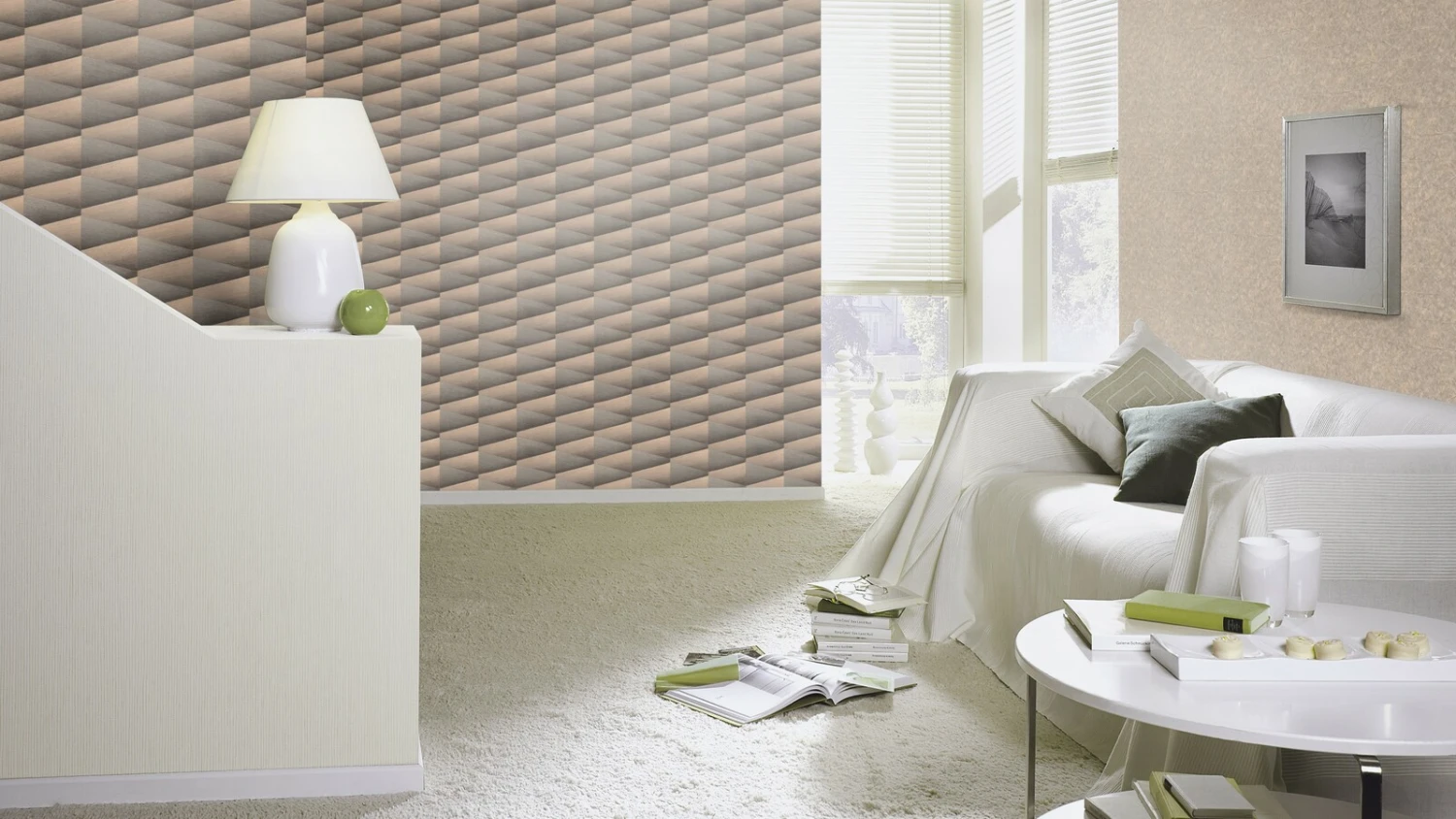 Tapete Vlies Rasch 3D Dreiecke Silber Braun Glanz 554670 5 Tapete Vlies Rasch 3D Dreiecke Silber Braun Glanz 554670 – Bild 3