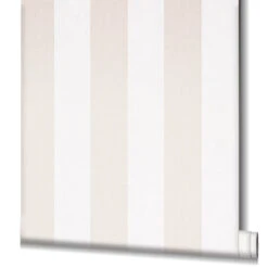 Tapete Vlies Streifen Beige Weiss Novamur 82260