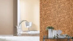 Tapete Vlies Vintage Buchstaben Beige Glanz Rasch 940008 -Tapetenqualität Tapete Vlies Vintage Buchstaben beige Glanz Rasch