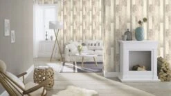 Tapete Vlies Vintage Holz-Optik Cremeweiß Grau Rasch 941647 -Tapetenqualität Tapete Vlies Vintage Holz Optik cremeweiss grau Ra