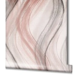 Tapete Vlies Wellen-Design Rosa Beige Grau Shades 32443 -Tapetenqualität Tapete Vlies Wellen Design rosa beige grau Shades 32443 63207489 1