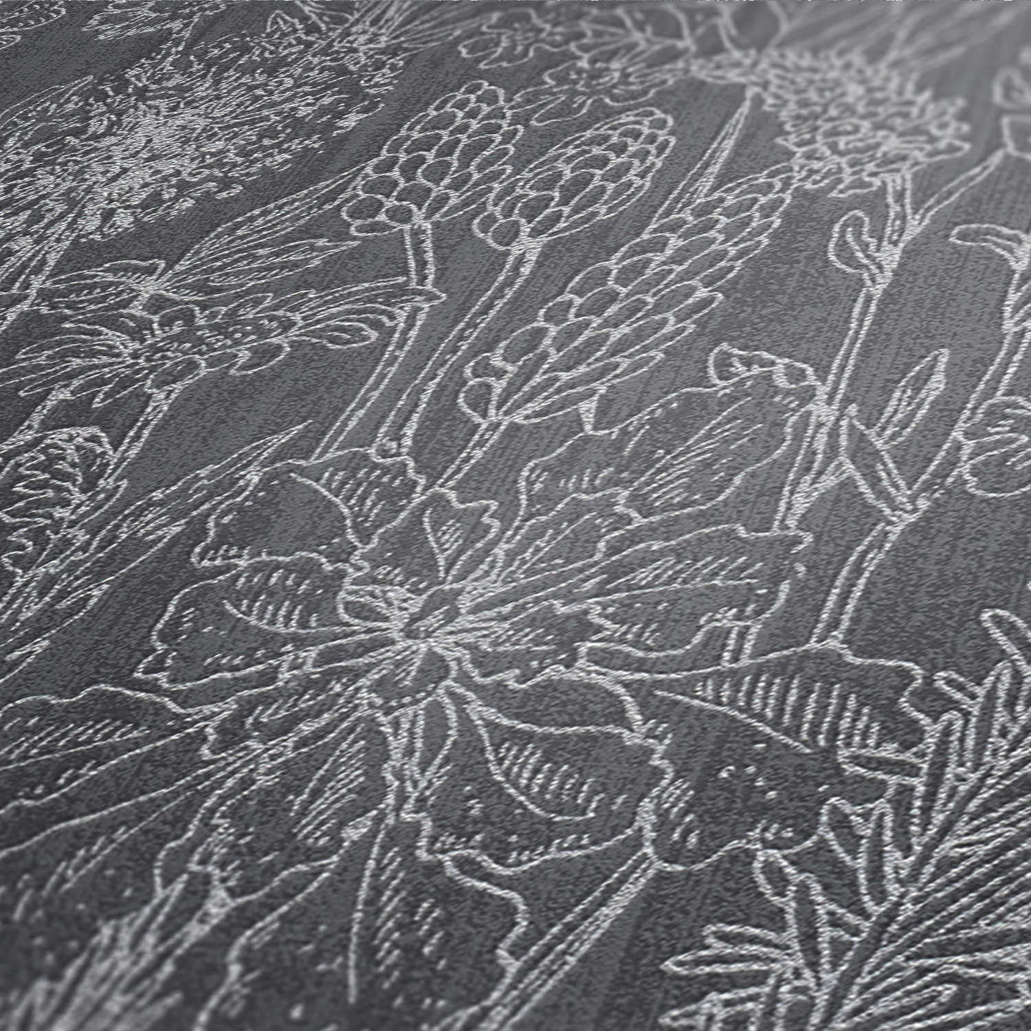 A.S. Creation Tapete Vlies Wiese Blumen Dunkelgrau Metallic 37834-4 5 A.S. Creation Tapete Vlies Wiese Blumen Dunkelgrau Metallic 37834-4 – Bild 3