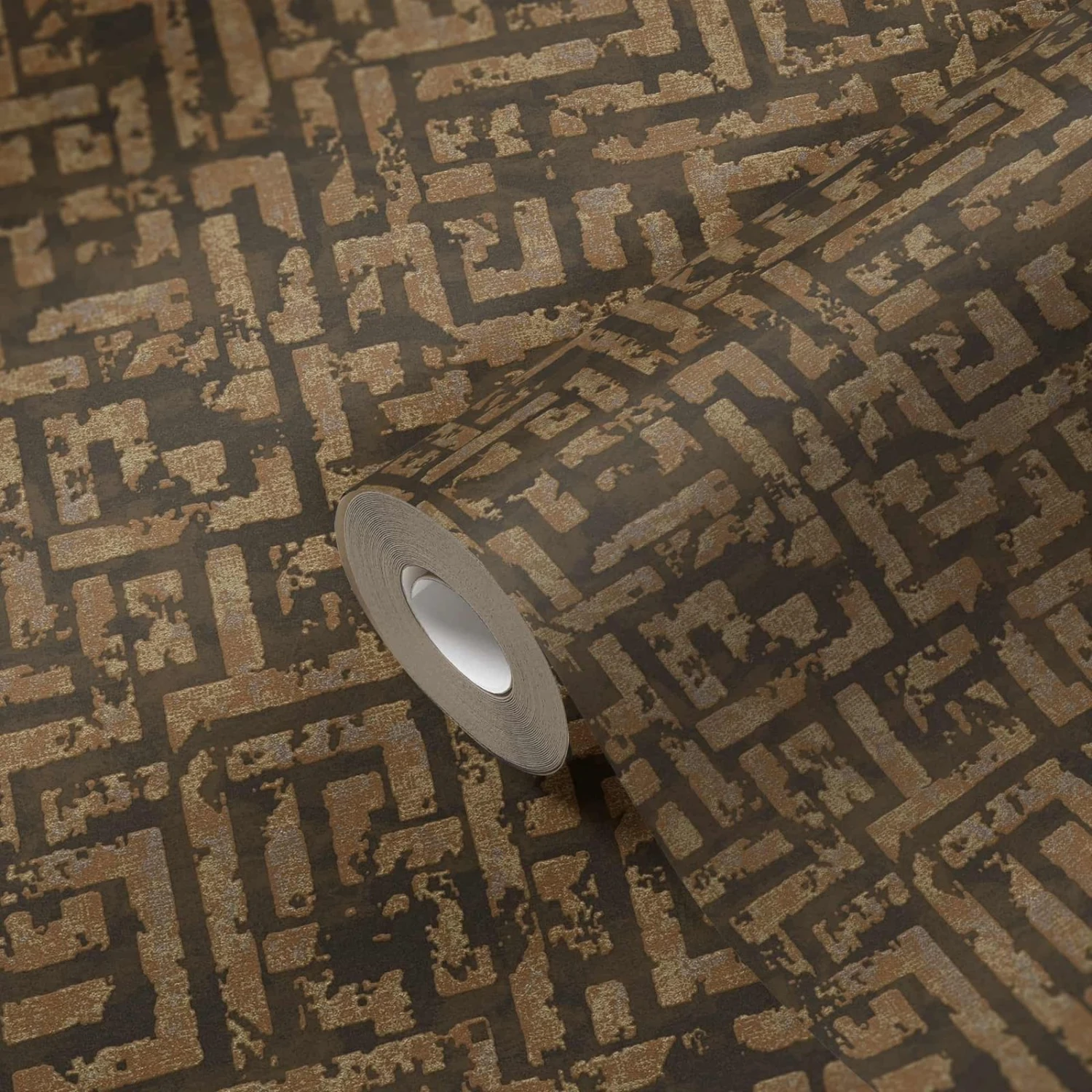 A.S. Creation Tapete Vlies Labyrinth Geometrie Braun Gold 38695-5 7 A.S. Creation Tapete Vlies Labyrinth Geometrie Braun Gold 38695-5 – Bild 5