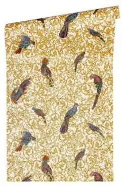 Versace Home Tapete Barock Vögel Weiß Metallic 370532 7 Versace Home Tapete Barock Vögel Weiß Metallic 370532 -Tapetenqualität Versace Home Tapete Barock Voegel weiss Metallic 370532 63200290 4