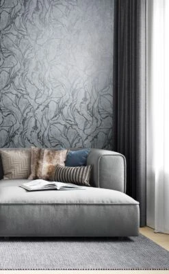 Vliestapete Marburg Grau Silber Linien Metallic 34254 -Tapetenqualität Vliestapete 34254 Linien Muster Grau Silber Marburg 63214686 3