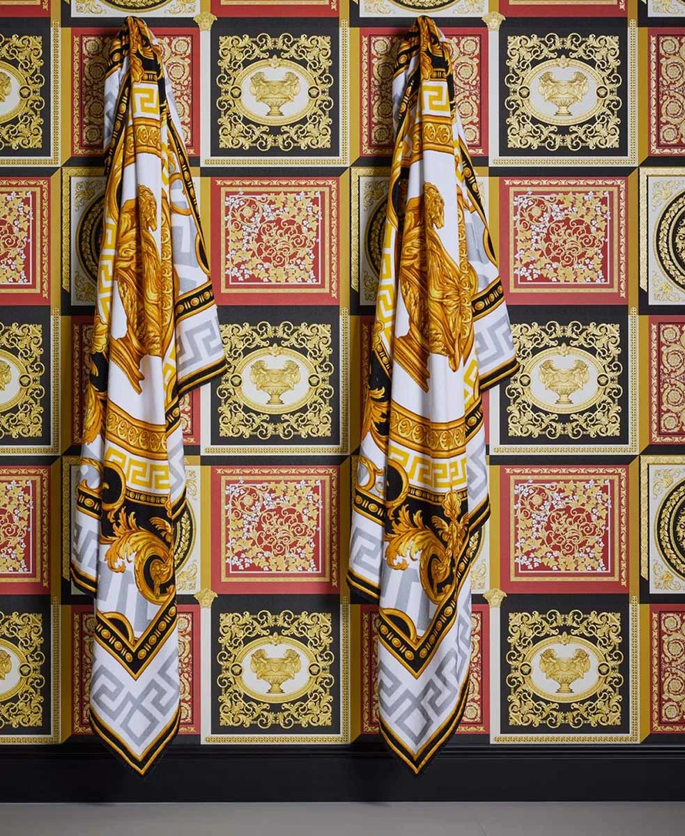 Versace Vliestapete 38704-6 Fliesen Optik Rot Schwarz 9 Versace Vliestapete 38704-6 Fliesen Optik Rot Schwarz – Bild 7