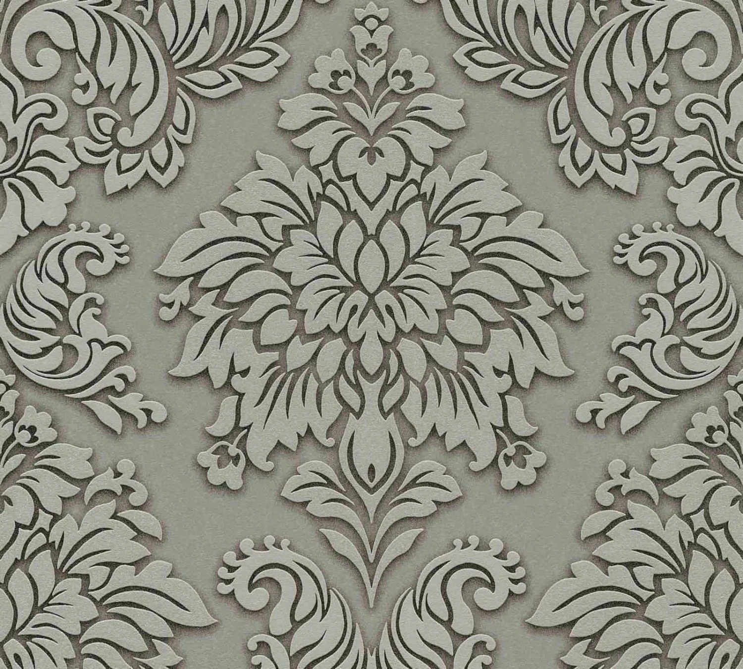 Vliestapete Barock Grüngrau Glitzer 36898-1 3 Vliestapete Barock Grüngrau Glitzer 36898-1