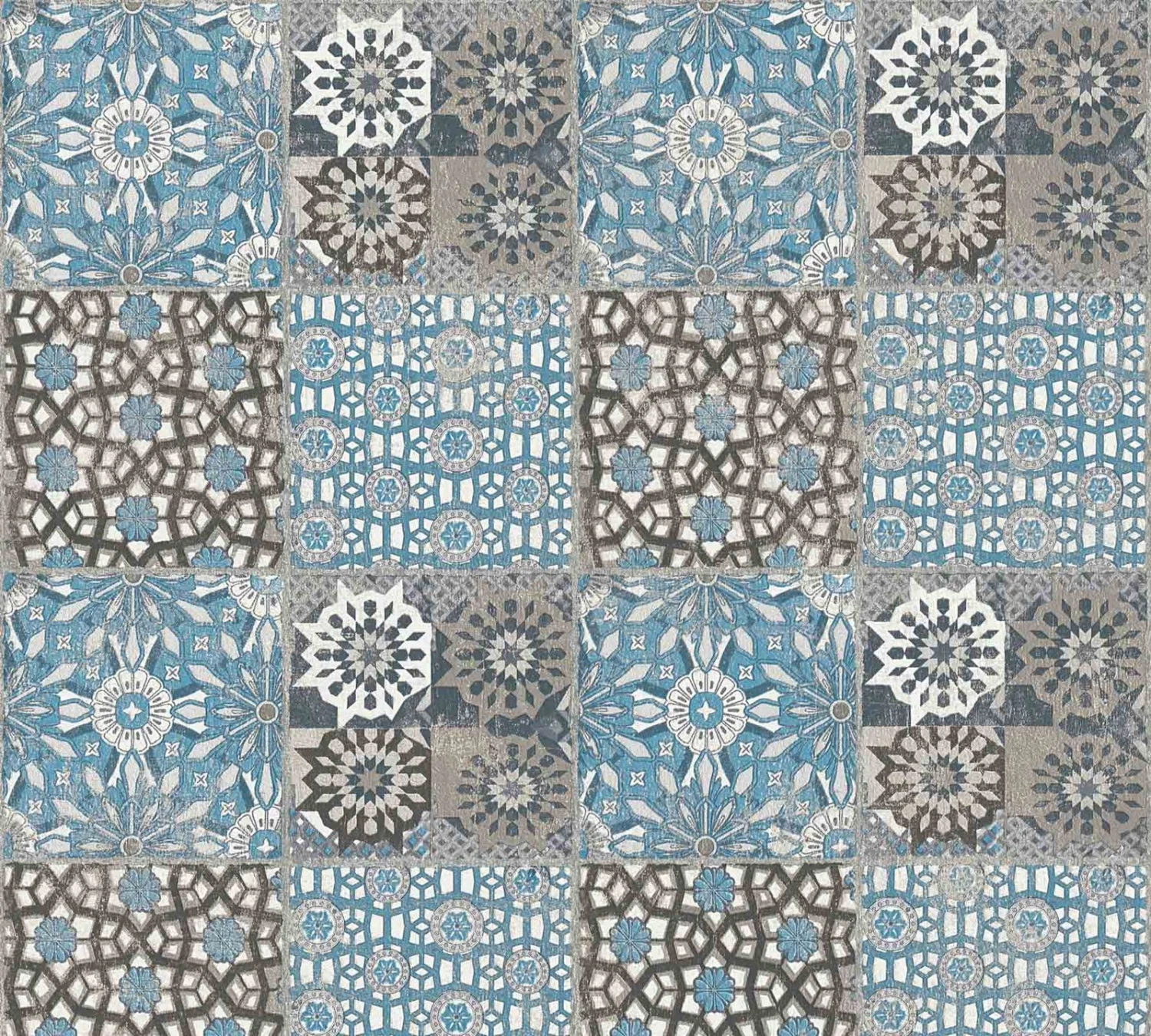 A.S. Creation Vliestapete Orient Fliesen Blau Schwarz Weiß 36895-5 3 A.S. Creation Vliestapete Orient Fliesen Blau Schwarz Weiß 36895-5