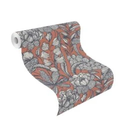 Vliestapete 555370 Rasch Lirico Orange Blau Floral Tropen 9 Vliestapete 555370 Rasch Lirico Orange Blau Floral Tropen -Tapetenqualität Vliestapete Rasch Floral Blaetter Orange Blau 555370 Lirico 63214260 1